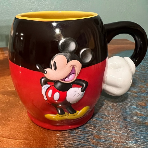 Disney Parks Mickey Mouse 3D handle arm hand pants and graphic black red - Picture 2 of 9